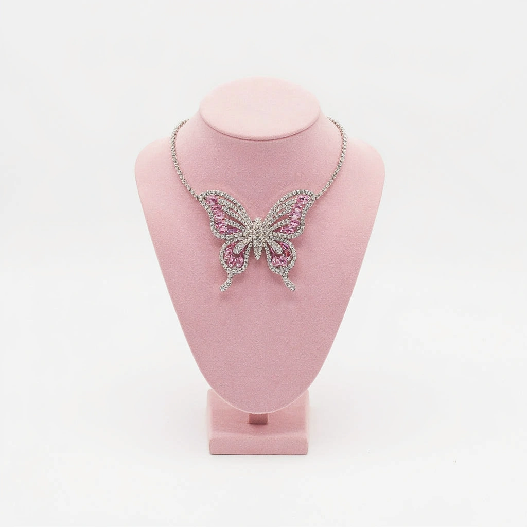 Choker papillon strass