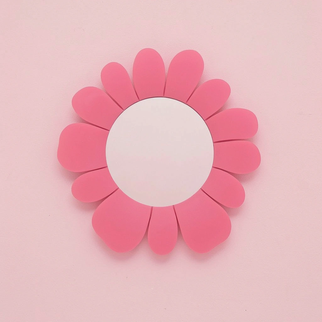 Miroir mural en forme de fleur