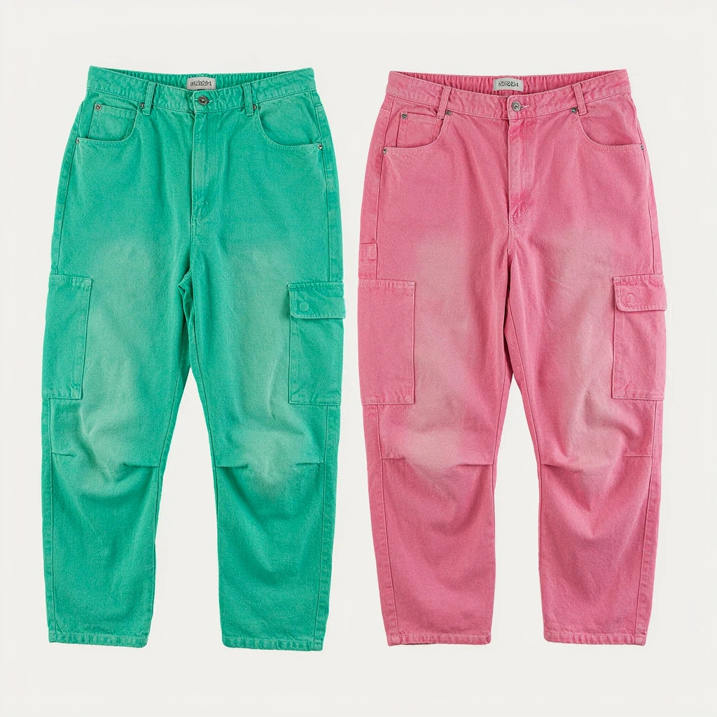 Jeans baggy et cargos colorés