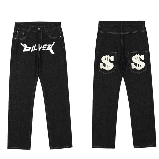 Custom black jeans | Y2K STYLE | Ma boutique